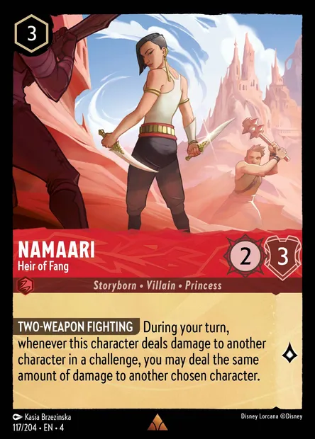 Namaari - Heir of Fang, Disney Lorcana card CH4-117 — Ursula's Return set