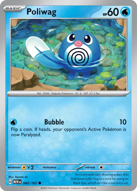 Poliwag, Pokémon card MEW 060 — 151 set