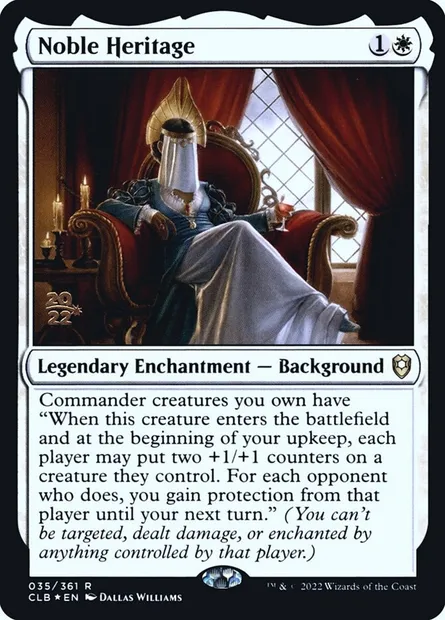 Noble héritage, carte Magic PCLB 35s — extension Battle for Baldur's Gate Promos