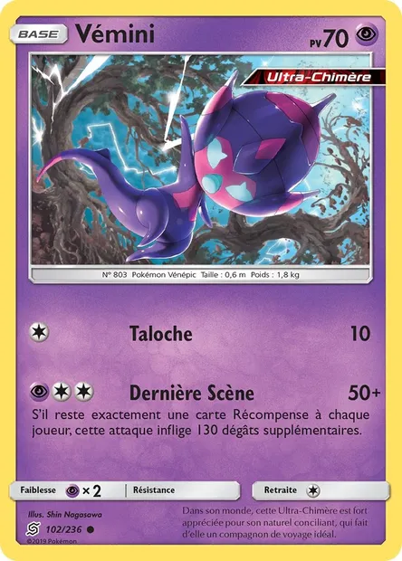 Vémini, carte Pokémon UNM 102 — extension Harmonie des Esprits