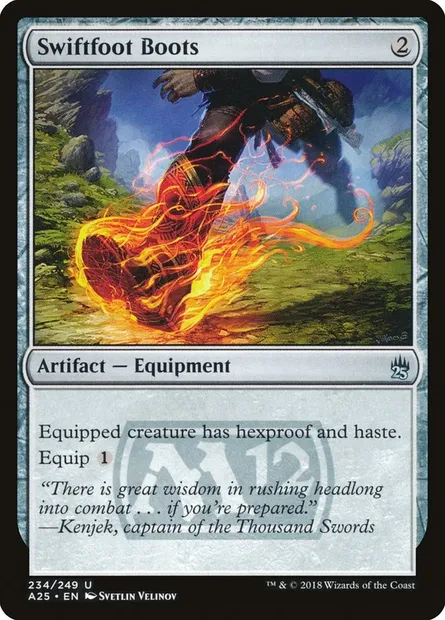 Swiftfoot Boots, Magic card A25 234 — Masters 25 set