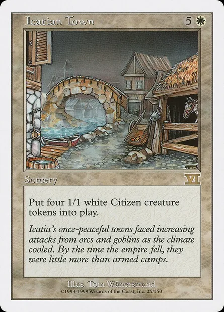 Icatian Town, Magic card 6ED 25 — Classic Sixth Edition set