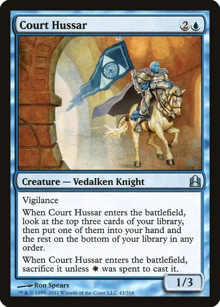 Court Hussar, Magic card CMD 43 — Commander 2011 set