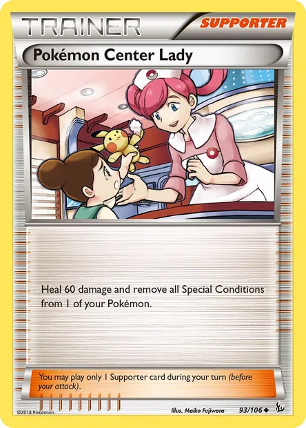 Pokémon Center Lady, Pokémon card FLF 93 — Flashfire set
