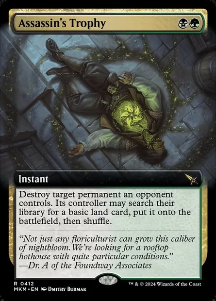 Assassin's Trophy, Magic card MKM 412 — Murders at Karlov Manor set
