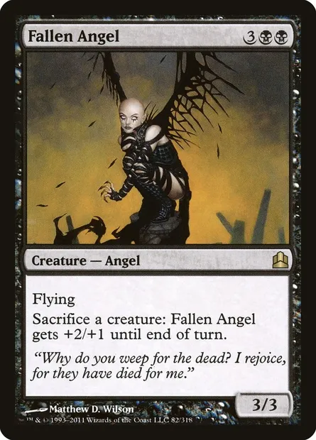 Fallen Angel, Magic card CMD 82 — Commander 2011 set