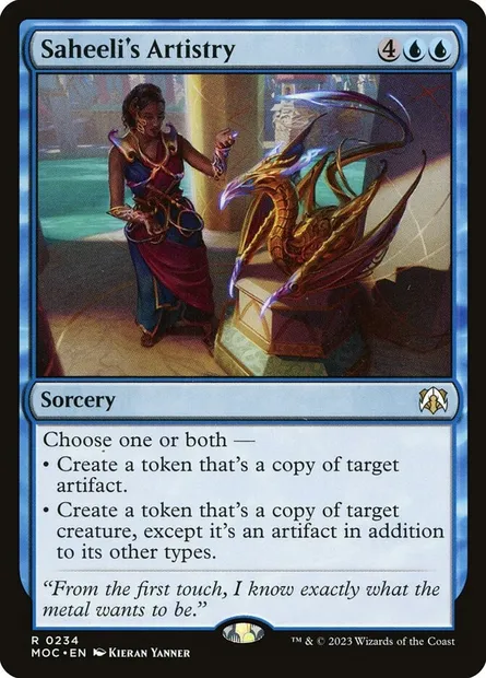 Saheeli's Artistry, Magic card MOC 234 — March of the Machine Commander set