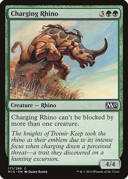 Charging Rhino, Magic card M15 171 — Magic 2015 set