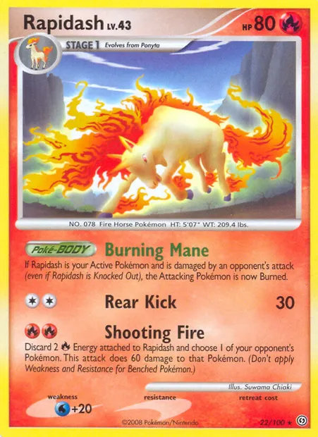 Rapidash, Pokémon card SF 22 — Stormfront set