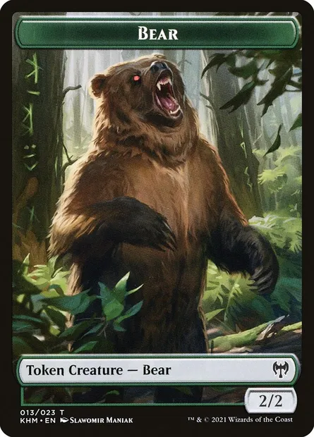 Bear, Magic card TKHM 13 — Kaldheim Tokens set