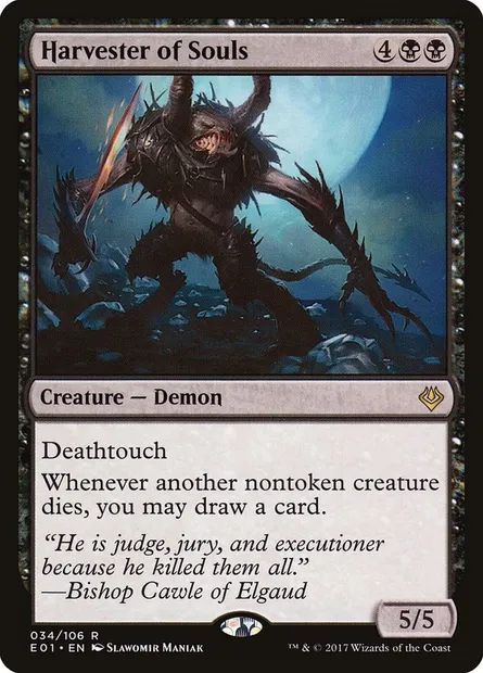 Moissonneur d'âmes, carte Magic E01 34 — extension Archenemy: Nicol Bolas