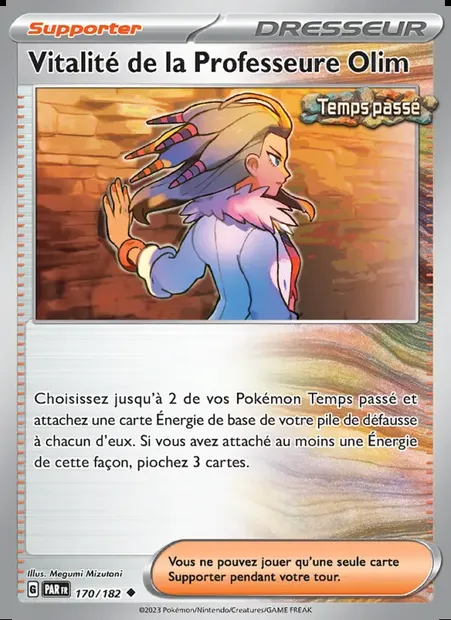Vitalité de la Professeure Olim, carte Pokémon PAR 170 — extension Faille Paradoxe