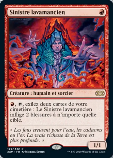 Sinistre lavamancien, carte Magic 2XM 129 — extension Double Masters