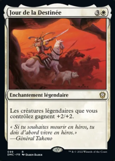 Jour de la Destinée, carte Magic DMC 99 — extension Dominaria United Commander