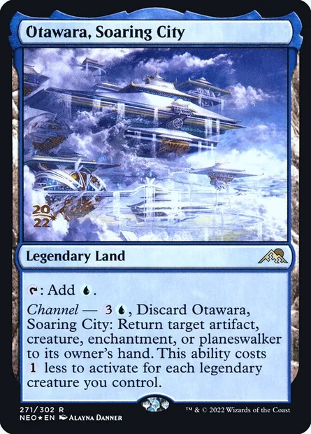 Otawara, cité aérienne, carte Magic PNEO 271s — extension Kamigawa: Neon Dynasty Promos