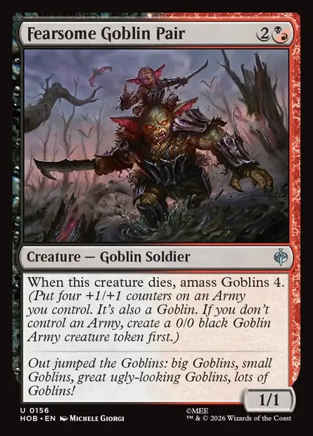 Fearsome Goblin Pair, Magic card HOB 156 — The Hobbit set