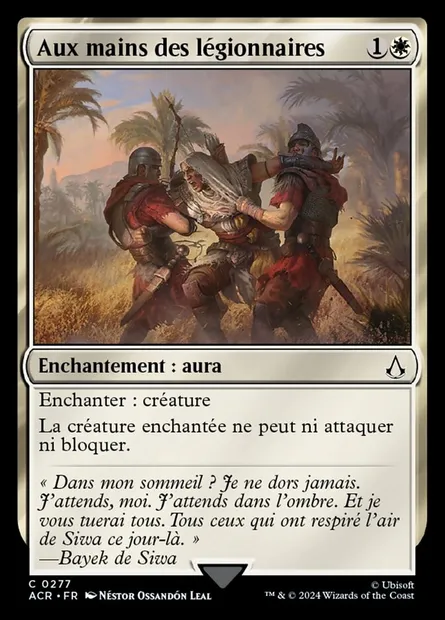 Aux mains des légionnaires, carte Magic ACR 277 — extension Assassin's Creed