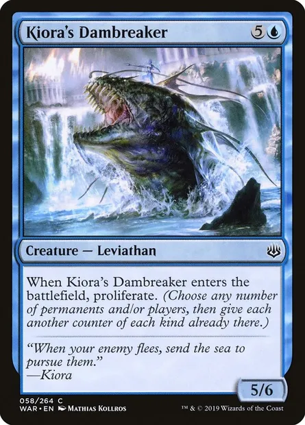 Kiora's Dambreaker, Magic card WAR 58 — War of the Spark set