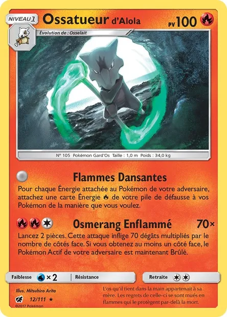 Ossatueur d’Alola, carte Pokémon CIN 12 — extension Invasion Carmin
