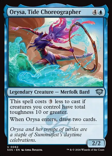 Orysa, Tide Choreographer, Magic card SOS 62 — Secrets of Strixhaven set