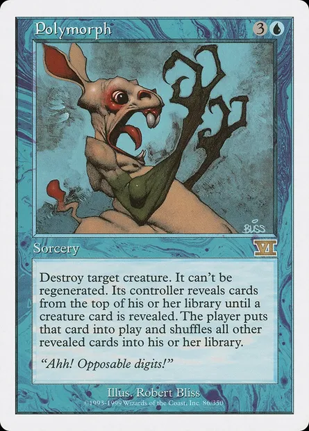 Polymorphisme, carte Magic 6ED 86 — extension Classic Sixth Edition