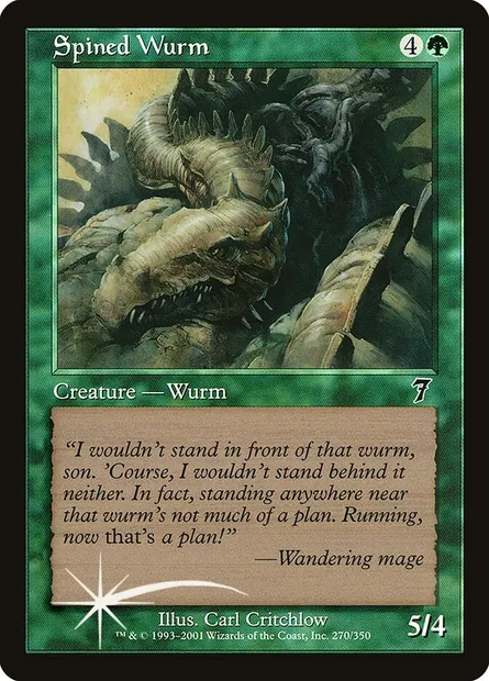 Spined Wurm, Magic card 7ED 270★ — Seventh Edition set