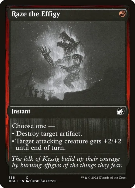 Raze the Effigy, Magic card DBL 156 — Innistrad: Double Feature set