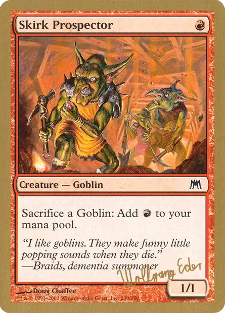 Skirk Prospector, Magic card WC03 we230 — World Championship Decks 2003 set