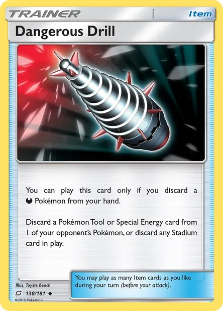 Dangerous Drill, Pokémon card TEU 138 — Team Up set