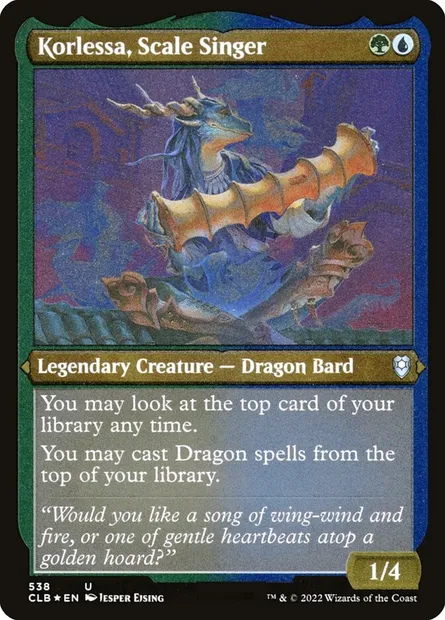 Korlessa, Scale Singer, Magic card CLB 538 — Commander Legends: Battle for Baldur's Gate set