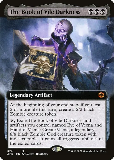 The Book of Vile Darkness, Magic card AFR 374 — Adventures in the Forgotten Realms set