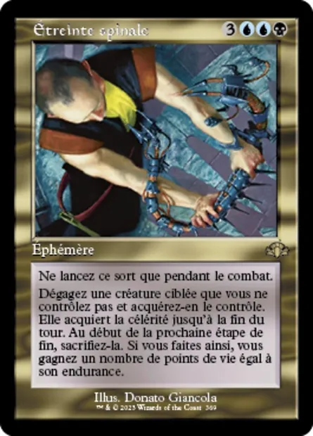 Étreinte spinale, carte Magic DMR 369 — extension Dominaria Remastered