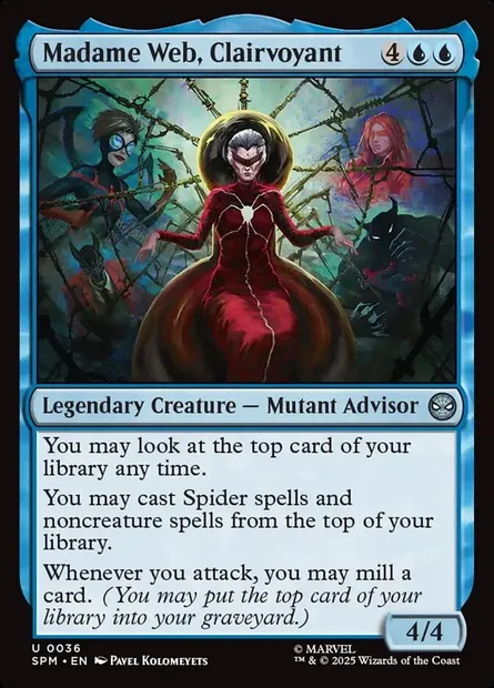 Madame Web, Clairvoyant, Magic card SPM 36 — Marvel's Spider-Man set