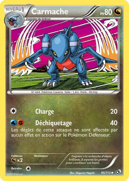 Carmache, carte Pokémon LTR 95 — extension Legendary Treasures