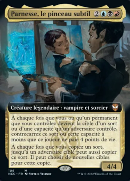 Parnesse, le pinceau subtil, carte Magic NCC 106 — extension New Capenna Commander