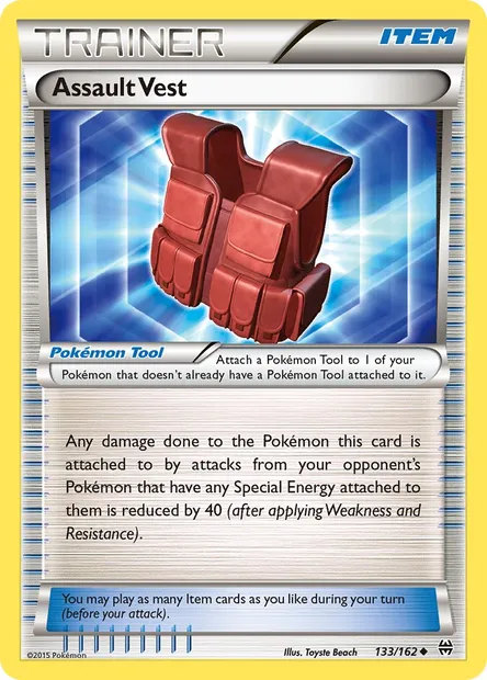 Assault Vest, Pokémon card BKT 133 — BREAKthrough set