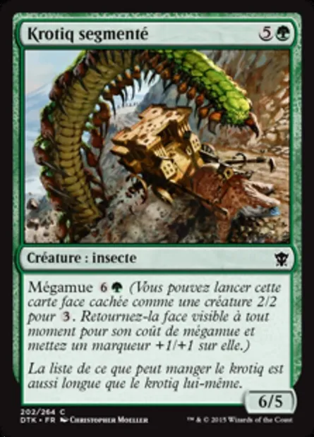 Krotiq segmenté, carte Magic DTK 202 — extension Les Dragons de Tarkir