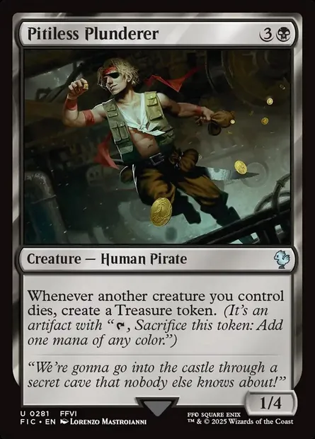 Pitiless Plunderer, Magic card FIC 281 — Final Fantasy Commander set