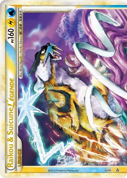 Raikou & Suicune LÉGENDE (haut), carte Pokémon UL 92 — extension Déchaînement