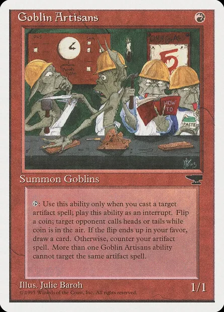 Goblin Artisans, Magic card CHR 48 — Chronicles set