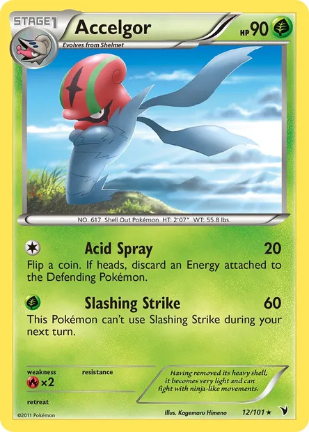 Accelgor, Pokémon card NVI 12 — Noble Victories set