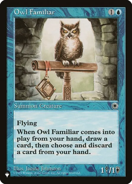 Familier hibou, carte Magic PLST POR-63 — extension The List