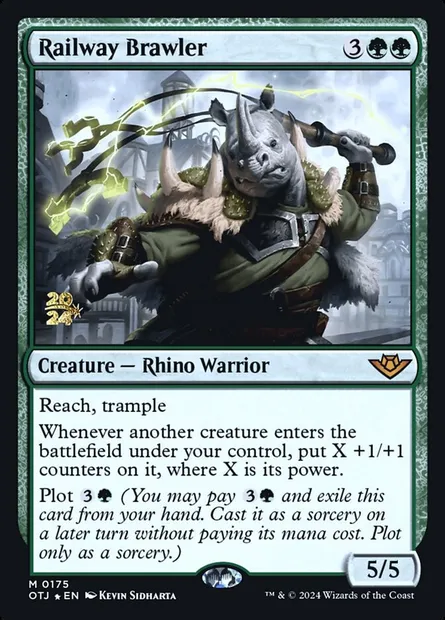 Railway Brawler, Magic card POTJ 175s — Outlaws of Thunder Junction Promos set
