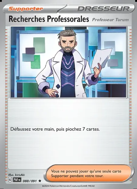 Recherches Professorales, carte Pokémon PAF 088 — extension Destinées de Paldea