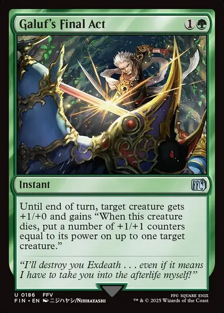 Galuf's Final Act, Magic card FIN 186 — Final Fantasy set