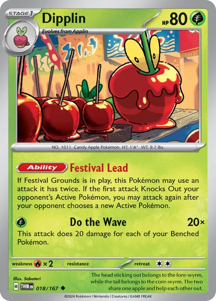 Dipplin, Pokémon card TWM 018 — Twilight Masquerade set