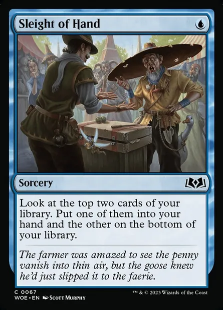 Sleight of Hand, Magic card WOE 67 — Wilds of Eldraine set