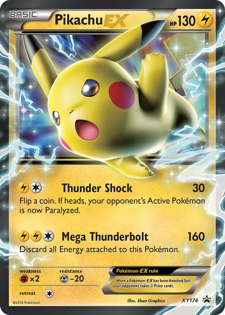 Pikachu-EX, Pokémon card XY 174 — XY Black Star Promos set