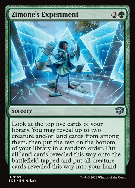 Zimone's Experiment, Magic card SOS 169 — Secrets of Strixhaven set