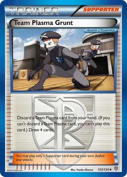 Team Plasma Grunt, Pokémon card PLS 125 — Plasma Storm set